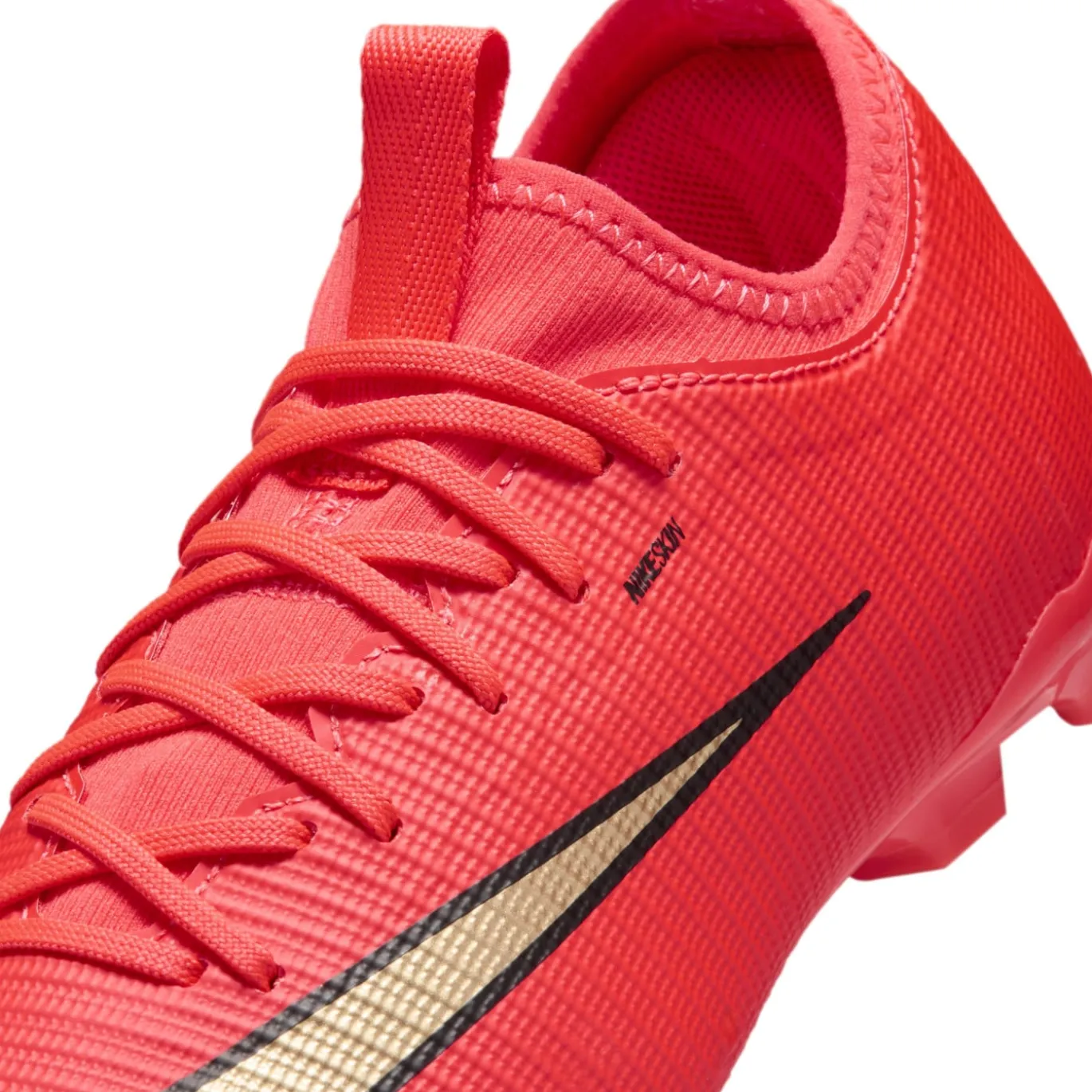 Nike Mercurial Vapor 17 Academy Gras / Kunstgras Voetbalschoenen (MG) Kids Felrood Zwart Goud