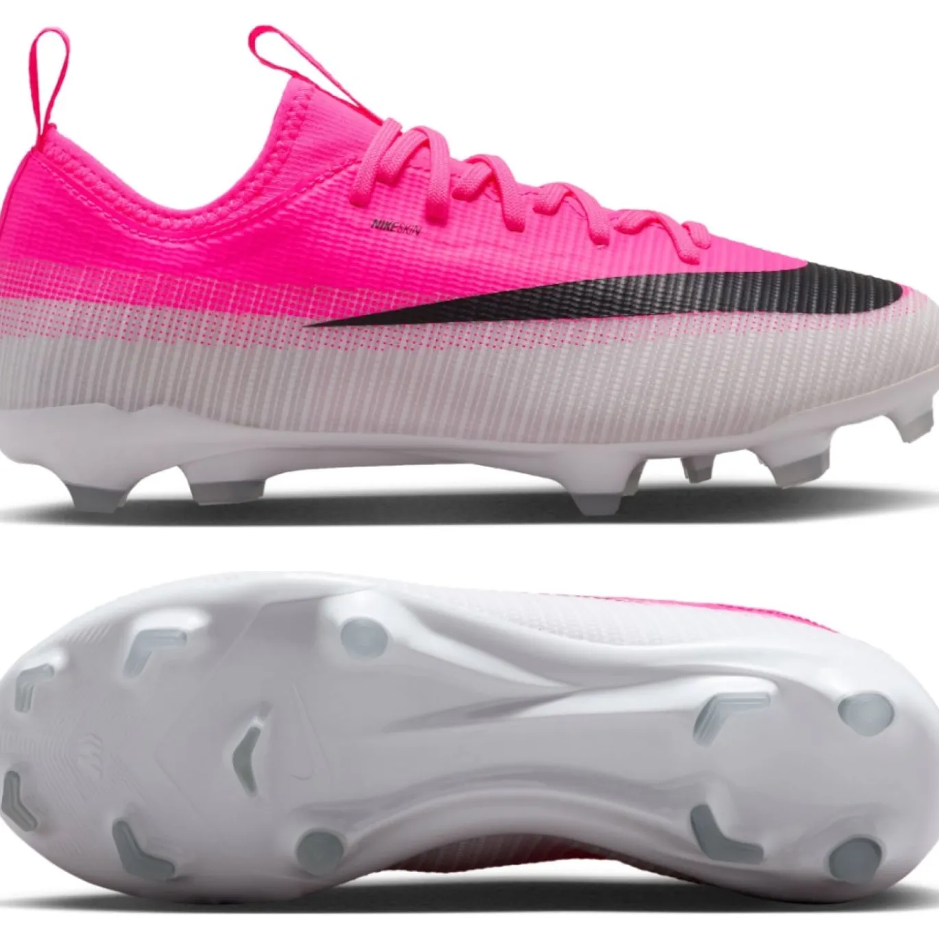 Nike Mercurial Vapor 17 Academy Gras / Kunstgras Voetbalschoenen (MG) Kids Felroze Wit Zwart