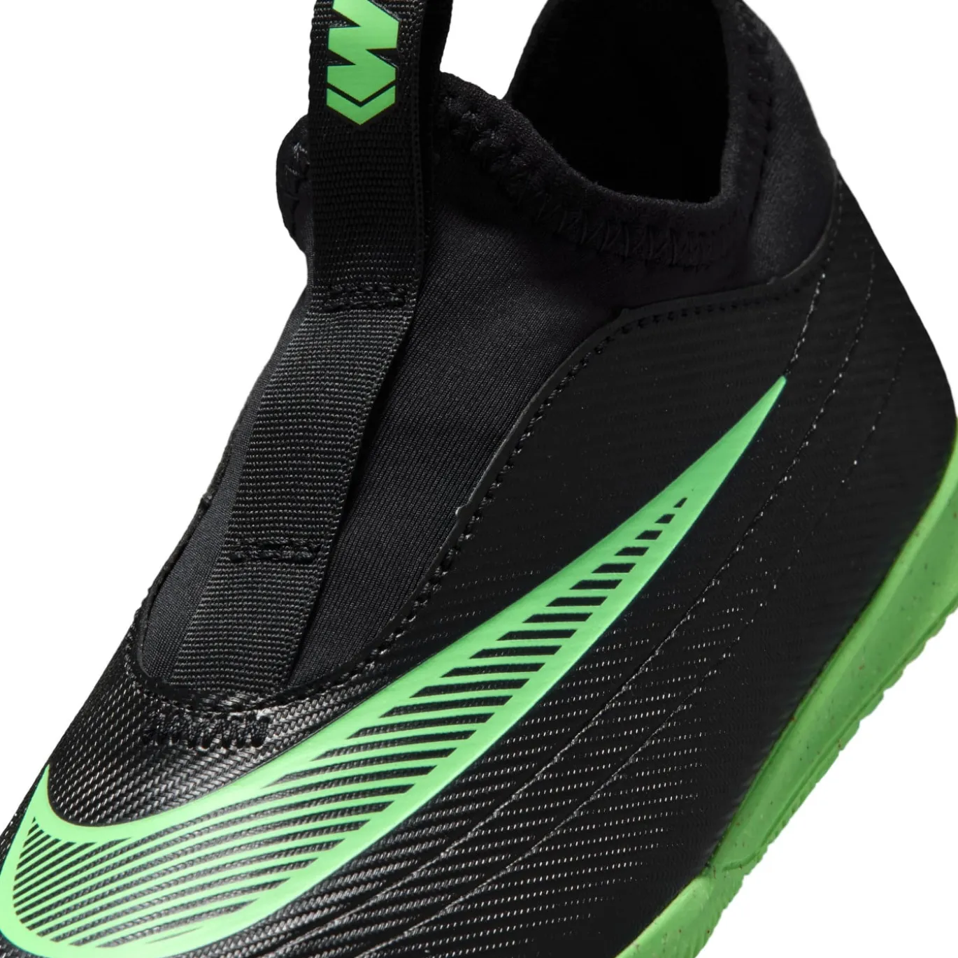 Nike Mercurial Vapor 17 Club Flex Zaalvoetbalschoenen (IN) Kids Zwart Felgroen Zilvergrijs