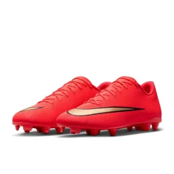 Nike Mercurial Vapor 17 Club Gras / Kunstgras Voetbalschoenen (MG) Felrood Zwart Goud