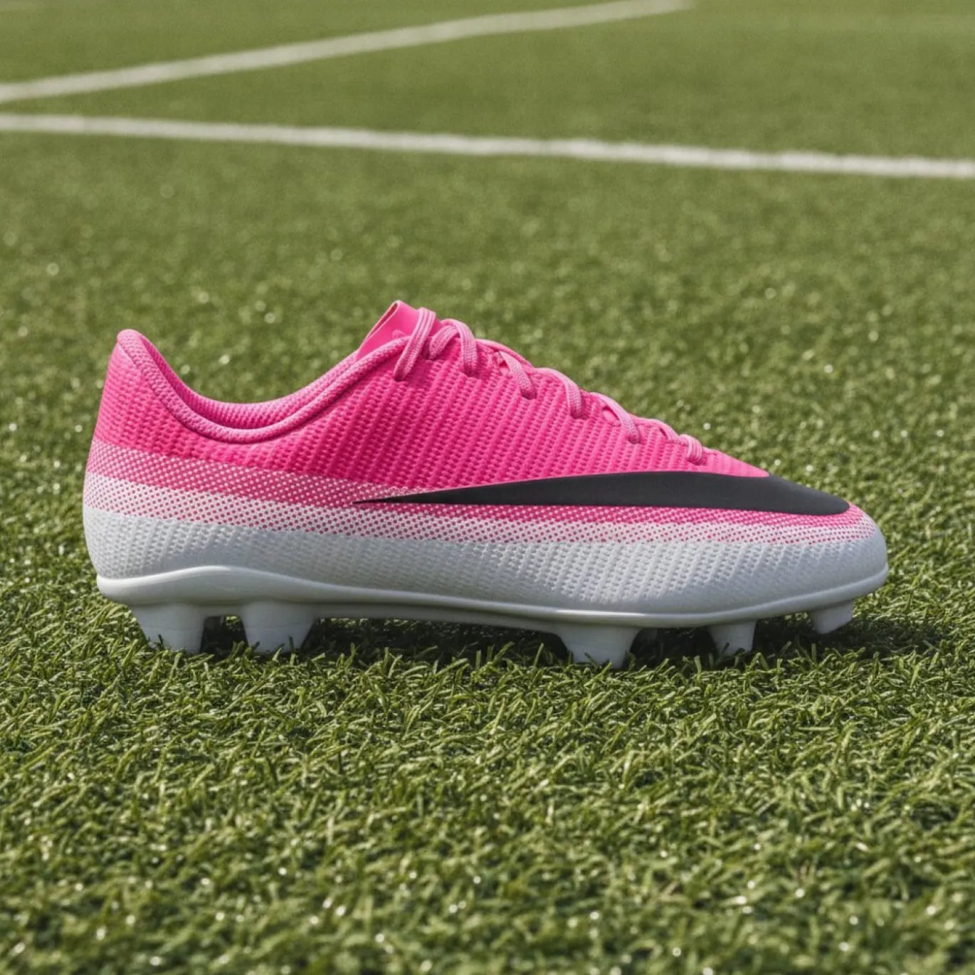 Nike Mercurial Vapor 17 Club Gras / Kunstgras Voetbalschoenen (MG) Kids Felroze Wit Zwart