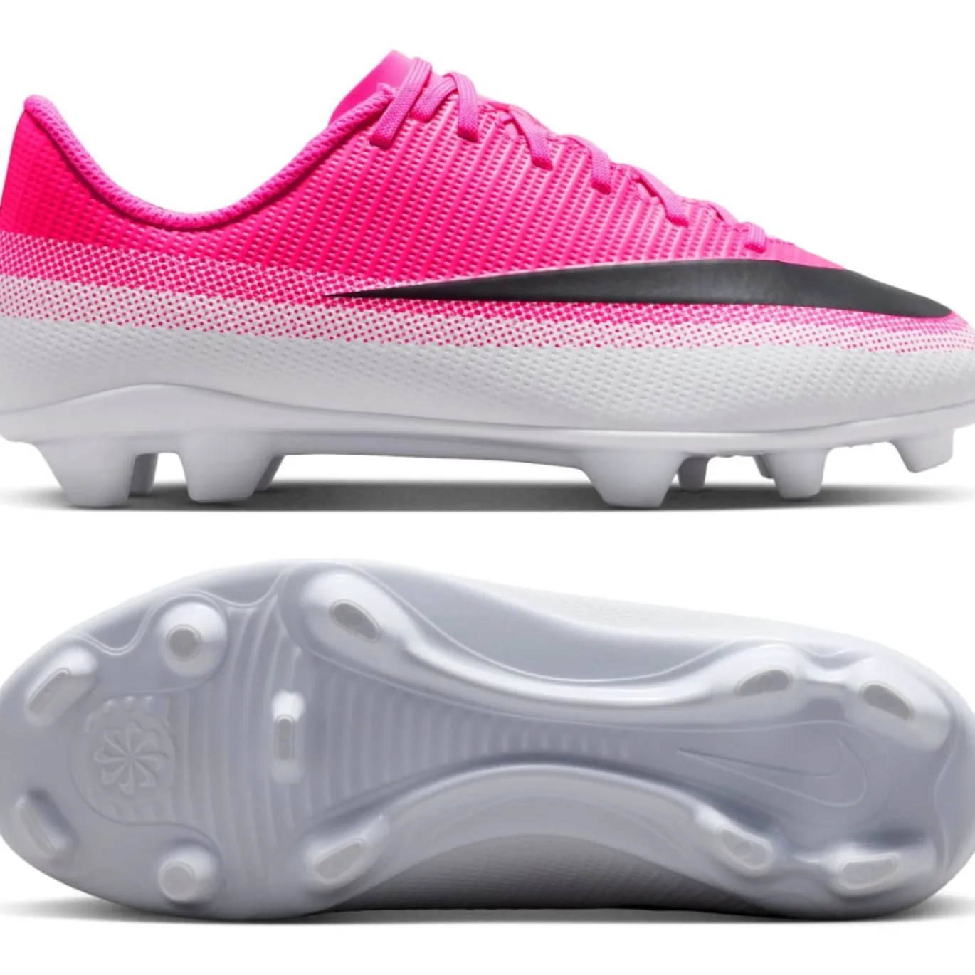 Nike Mercurial Vapor 17 Club Gras / Kunstgras Voetbalschoenen (MG) Kids Felroze Wit Zwart
