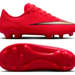 Nike Mercurial Vapor 17 Club Gras / Kunstgras Voetbalschoenen (MG) Peuters/Kleuters Felrood Zwart Goud