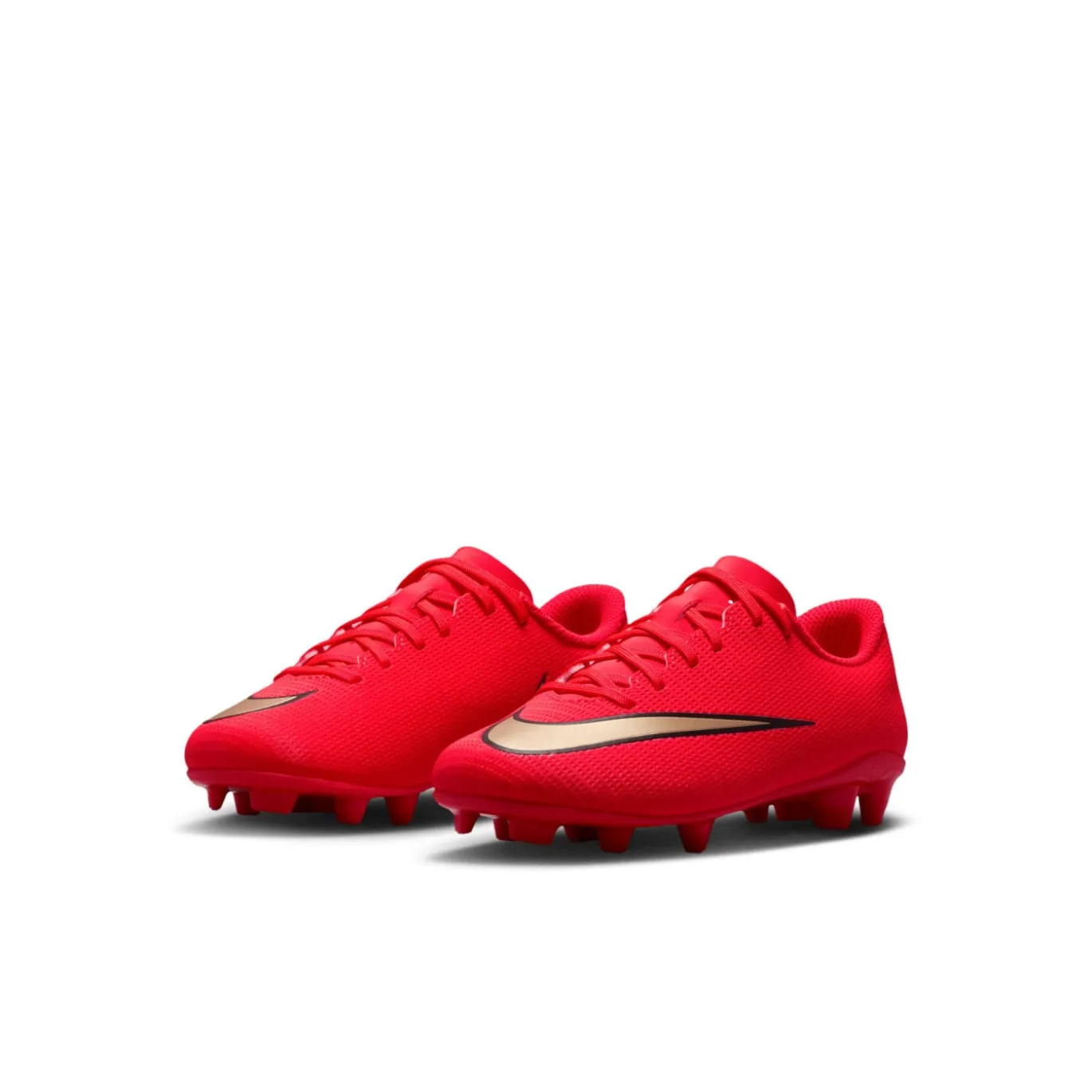 Nike Mercurial Vapor 17 Club Gras / Kunstgras Voetbalschoenen (MG) Peuters/Kleuters Felrood Zwart Goud