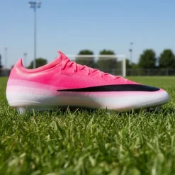 Nike Mercurial Vapor 17 Elite Gras Voetbalschoenen (FG) Felroze Wit Zwart