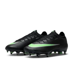 Nike Mercurial Vapor 17 Elite IJzeren-Nop Voetbalschoenen (SG) Zwart Felgroen Zilvergrijs