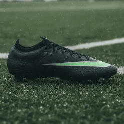 Nike Mercurial Vapor 17 Elite IJzeren-Nop Voetbalschoenen (SG) Zwart Felgroen Zilvergrijs