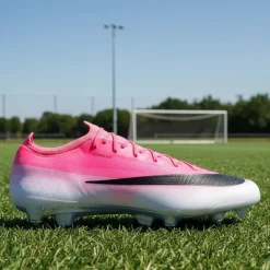 Nike Mercurial Vapor 17 Elite IJzeren-Nop Voetbalschoenen (SG) Felroze Wit Zwart