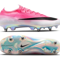 Nike Mercurial Vapor 17 Elite IJzeren-Nop Voetbalschoenen (SG) Felroze Wit Zwart