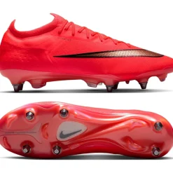Nike Mercurial Vapor 17 Elite IJzeren-Nop Voetbalschoenen (SG) Felrood Zwart Goud