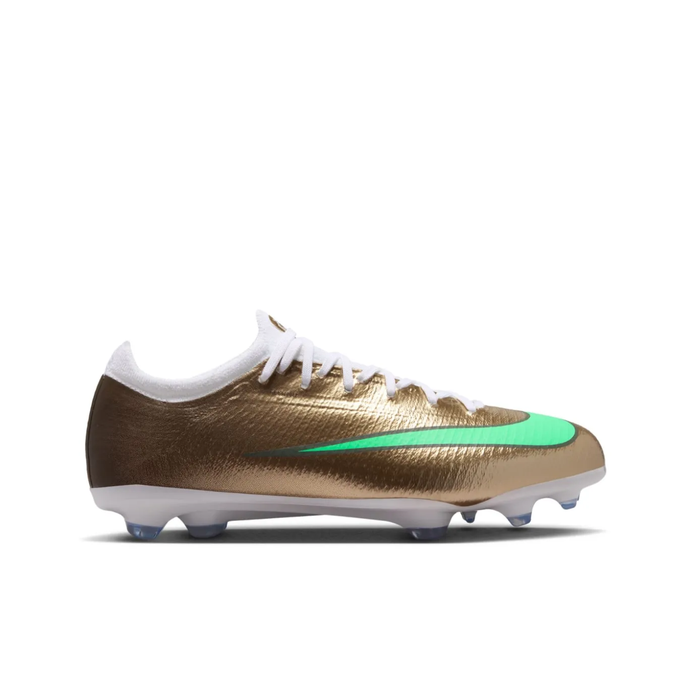 Nike Mercurial Vapor 17 Mbappé Pro Gras Voetbalschoenen (FG) Kids Goud Groen Wit