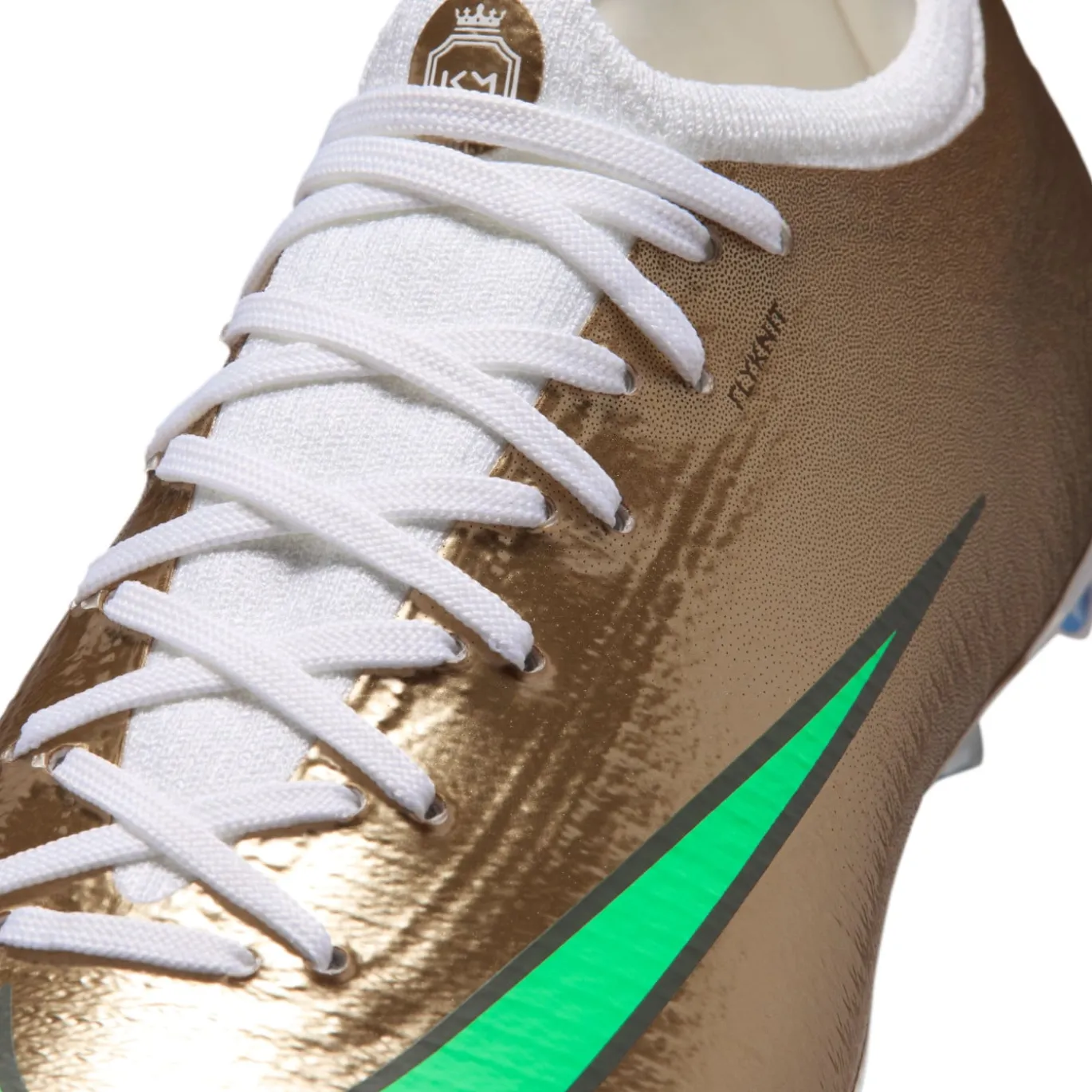 Nike Mercurial Vapor 17 Mbappé Pro Gras Voetbalschoenen (FG) Kids Goud Groen Wit