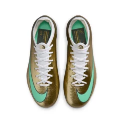 Nike Mercurial Vapor 17 Mbappé Pro Gras Voetbalschoenen (FG) Kids Goud Groen Wit