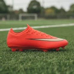 Nike Mercurial Vapor 17 Pro Gras Voetbalschoenen (FG) Felrood Zwart Goud