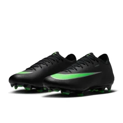 Nike Mercurial Vapor 17 Pro Gras Voetbalschoenen (FG) Zwart Felgroen Zilvergrijs