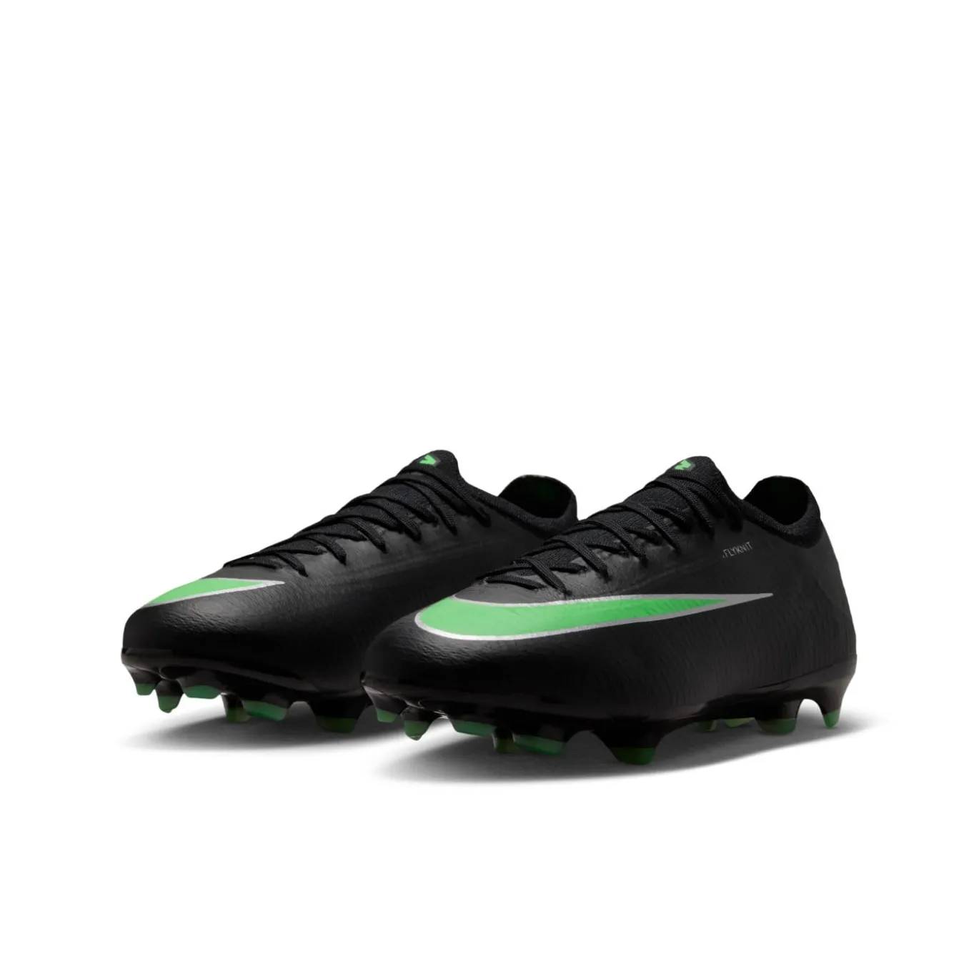 Nike Mercurial Vapor 17 Pro Gras Voetbalschoenen (FG) Kids Zwart Felgroen Zilvergrijs