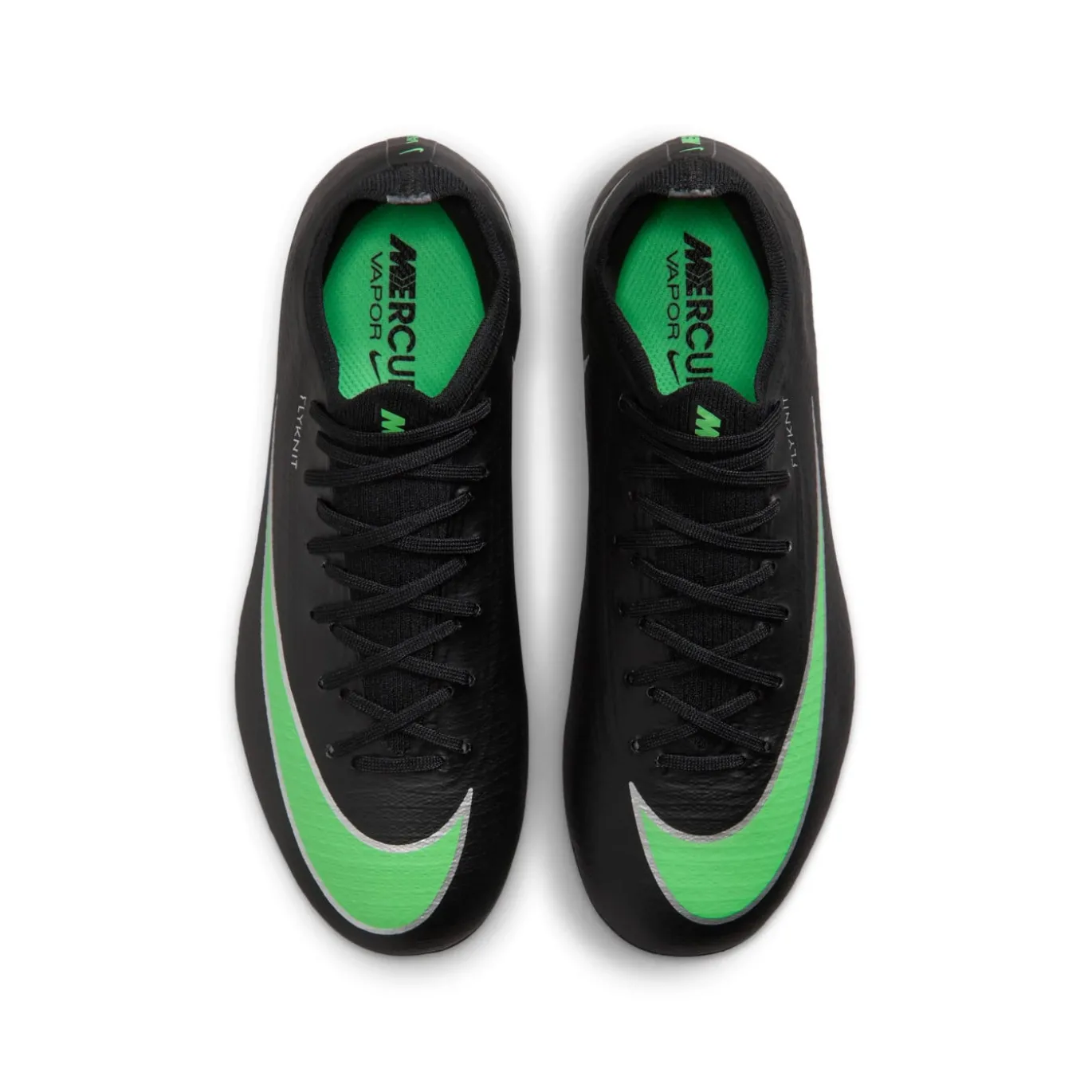 Nike Mercurial Vapor 17 Pro Gras Voetbalschoenen (FG) Kids Zwart Felgroen Zilvergrijs