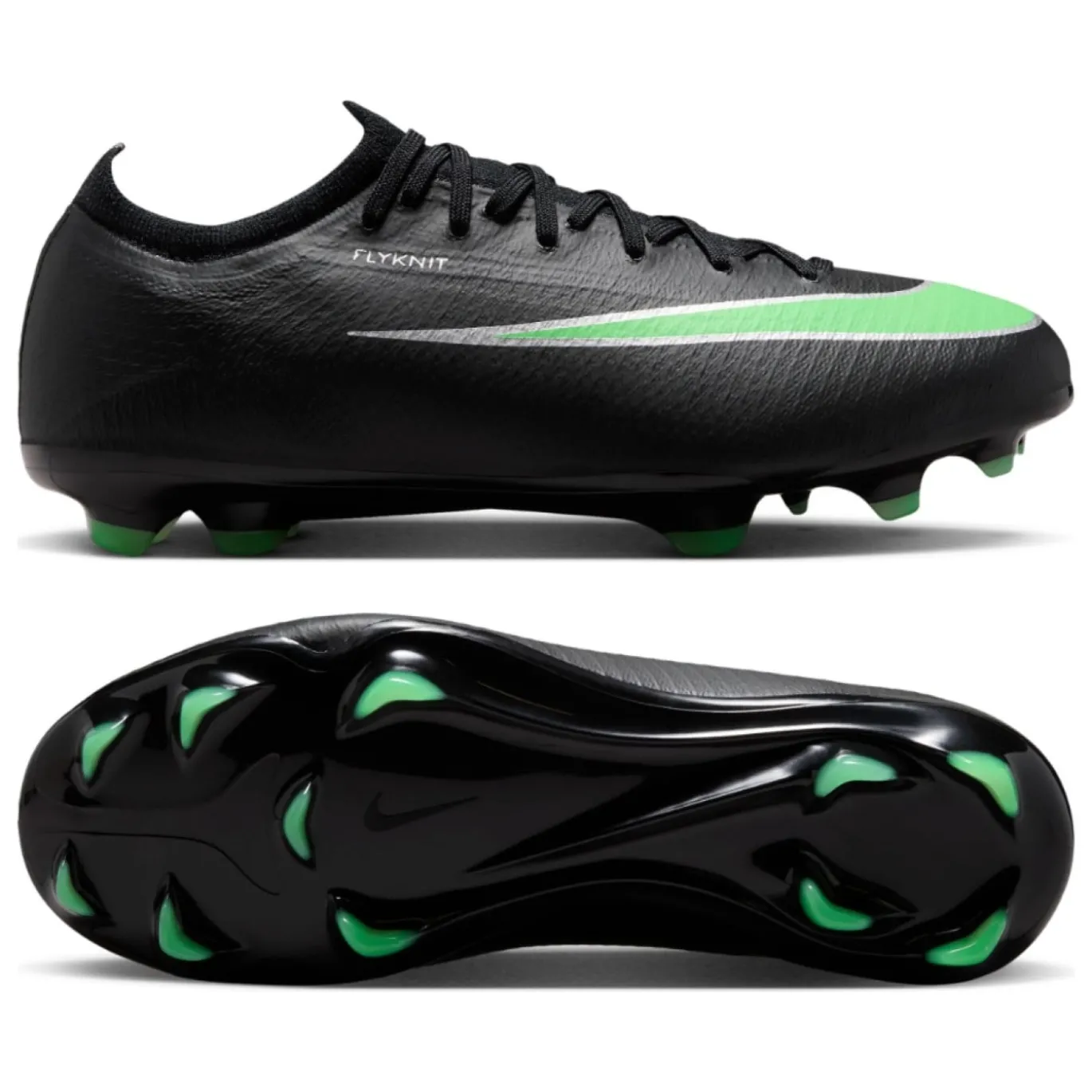 Nike Mercurial Vapor 17 Pro Gras Voetbalschoenen (FG) Kids Zwart Felgroen Zilvergrijs