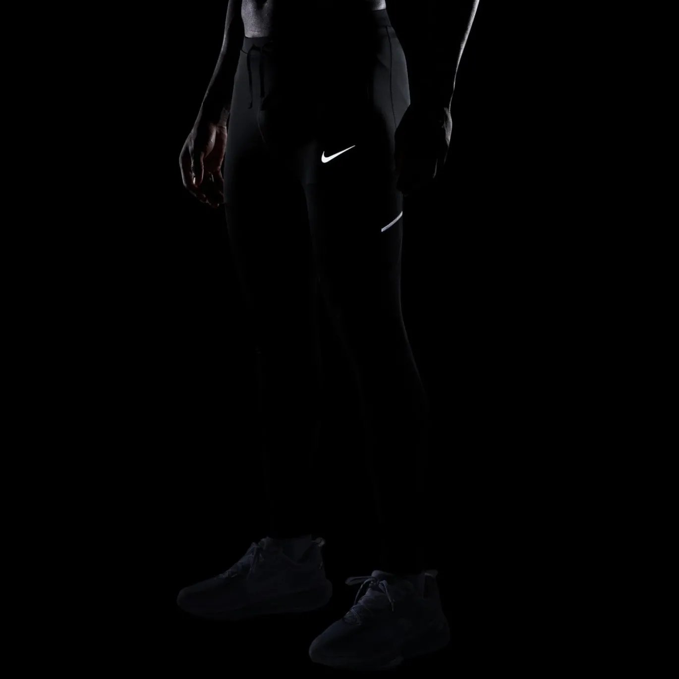 Nike Miler Tight Legging Zwart Zilver