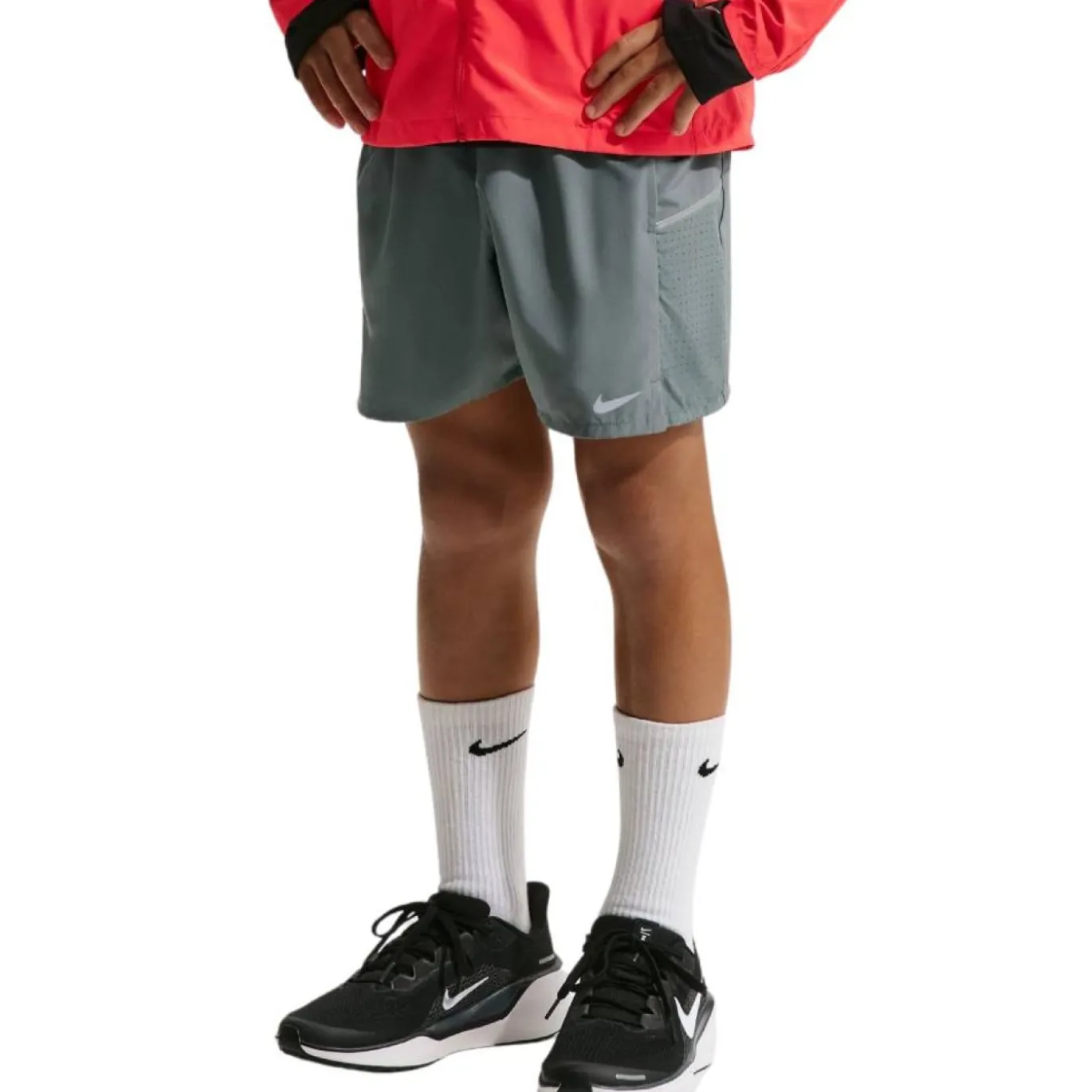Nike Miler Trainingsbroekje Kids Donkergrijs Zilver