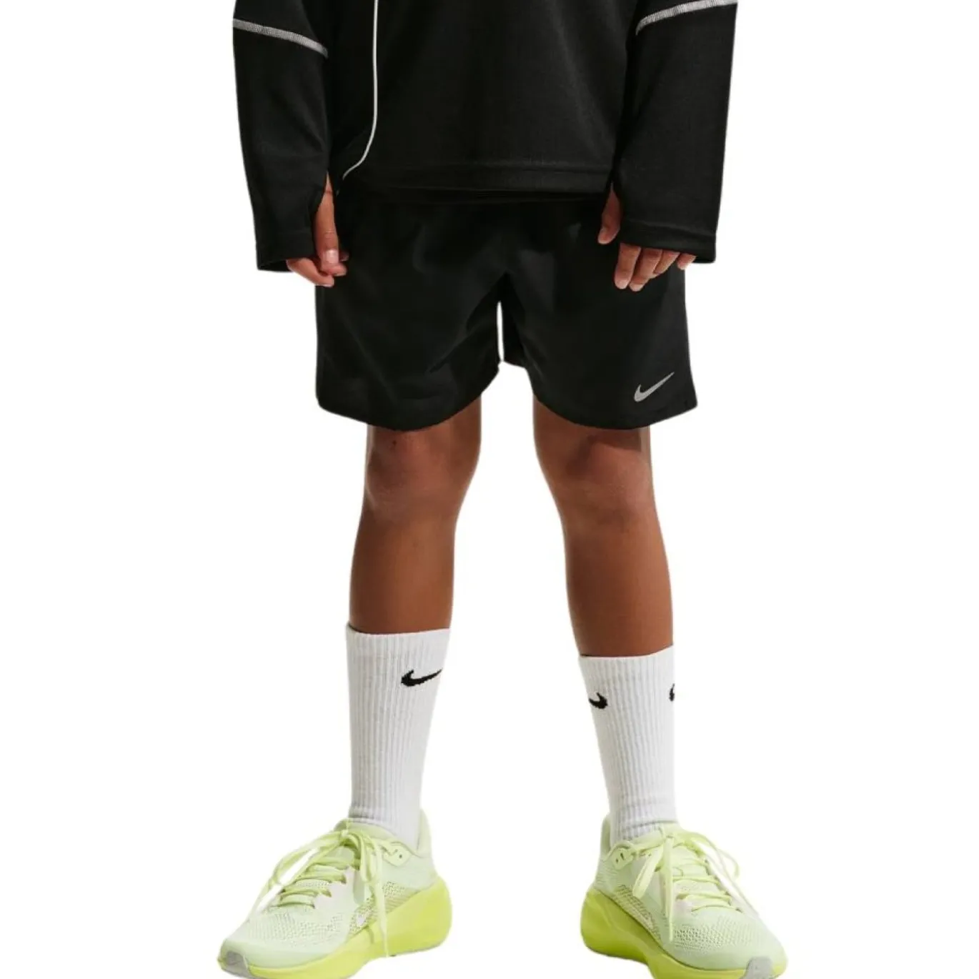 Nike Miler Trainingsbroekje Kids Zwart Zilver