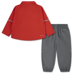 Nike Miler Trainingspak 1/4-Zip Peuters/Kleuters Rood Donkergrijs Zilver