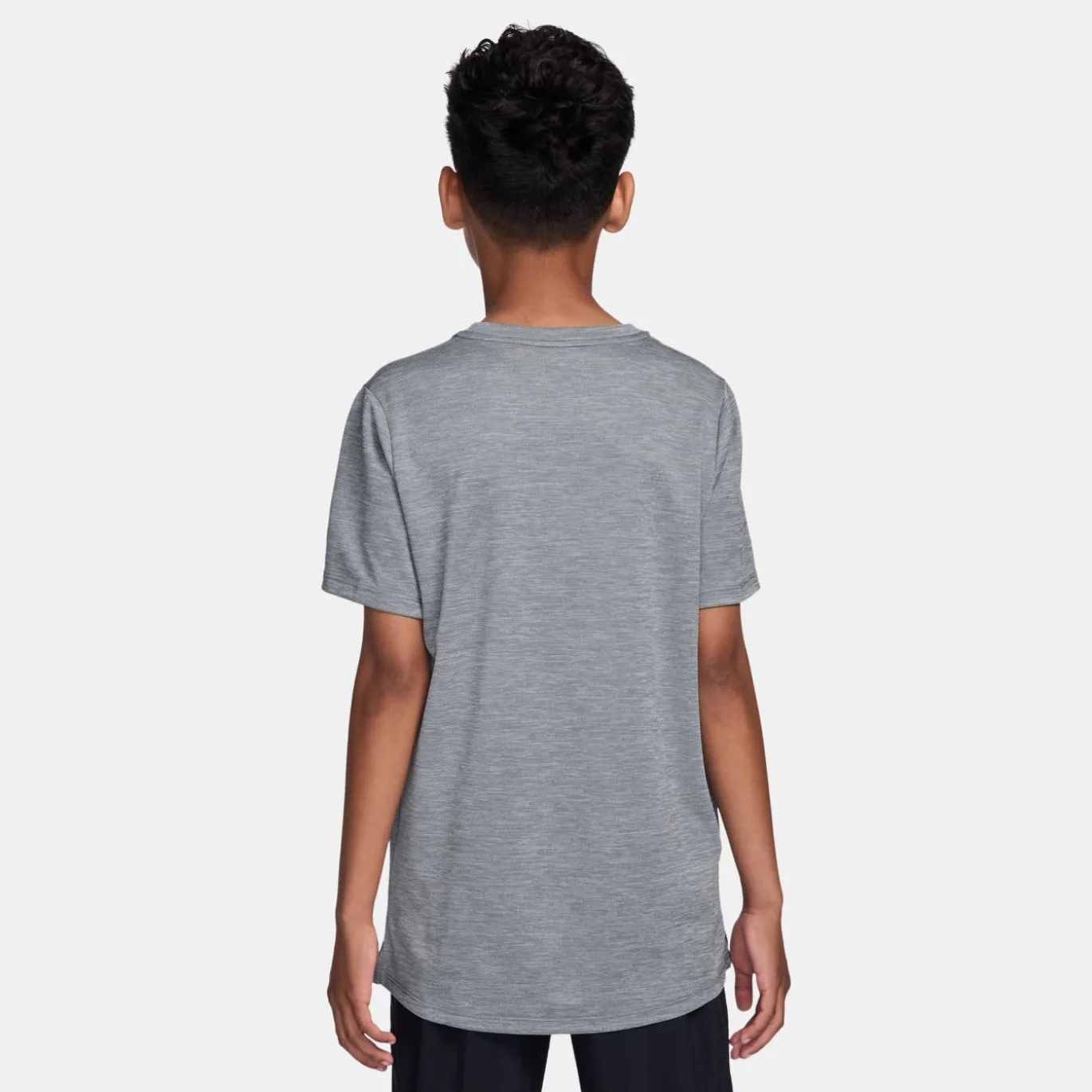 Nike Miler Trainingsshirt Kids Donkergrijs Zilver