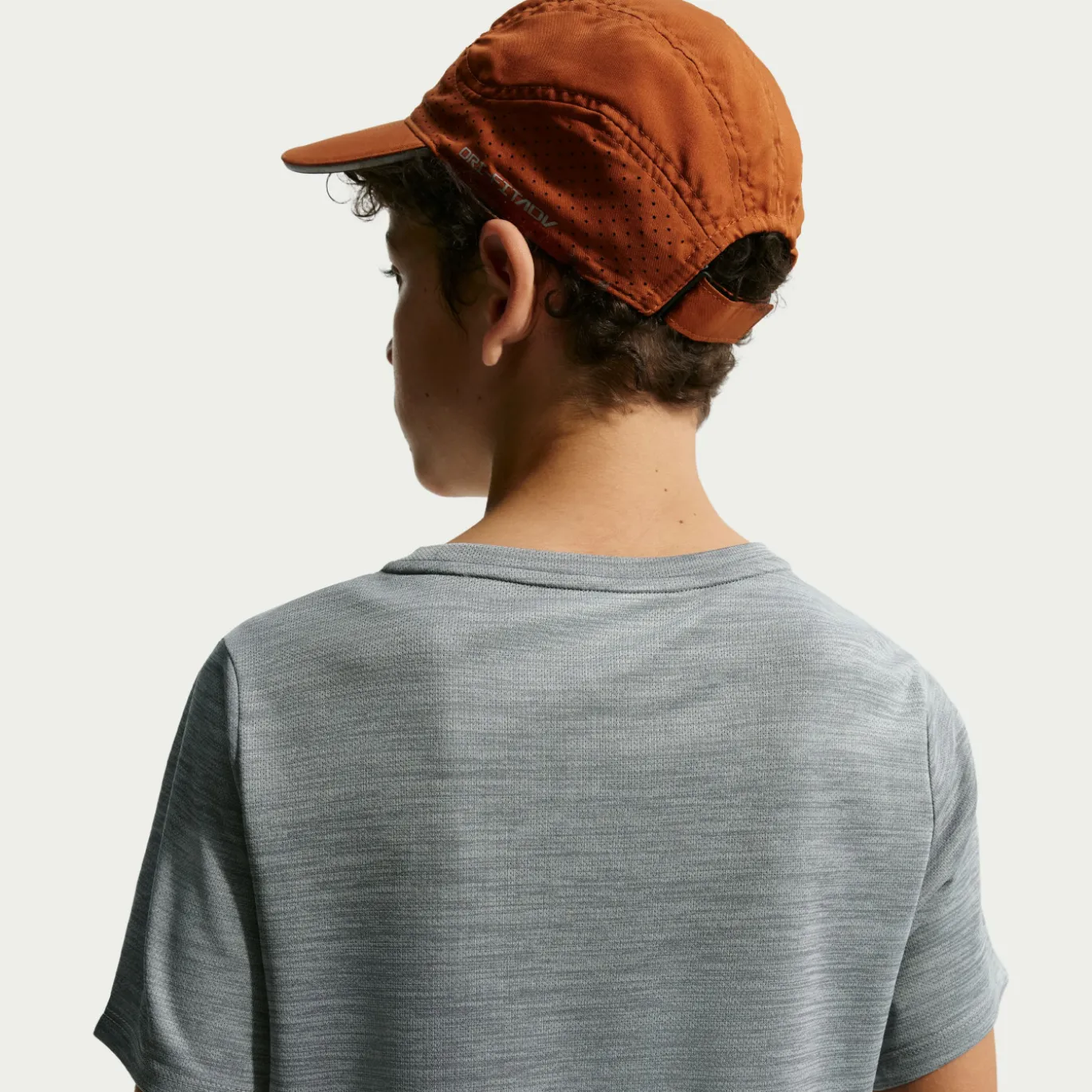 Nike Miler Trainingsshirt Kids Donkergrijs Zilver