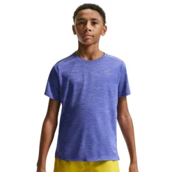 Nike Miler Trainingsshirt Kids Paars Zilver