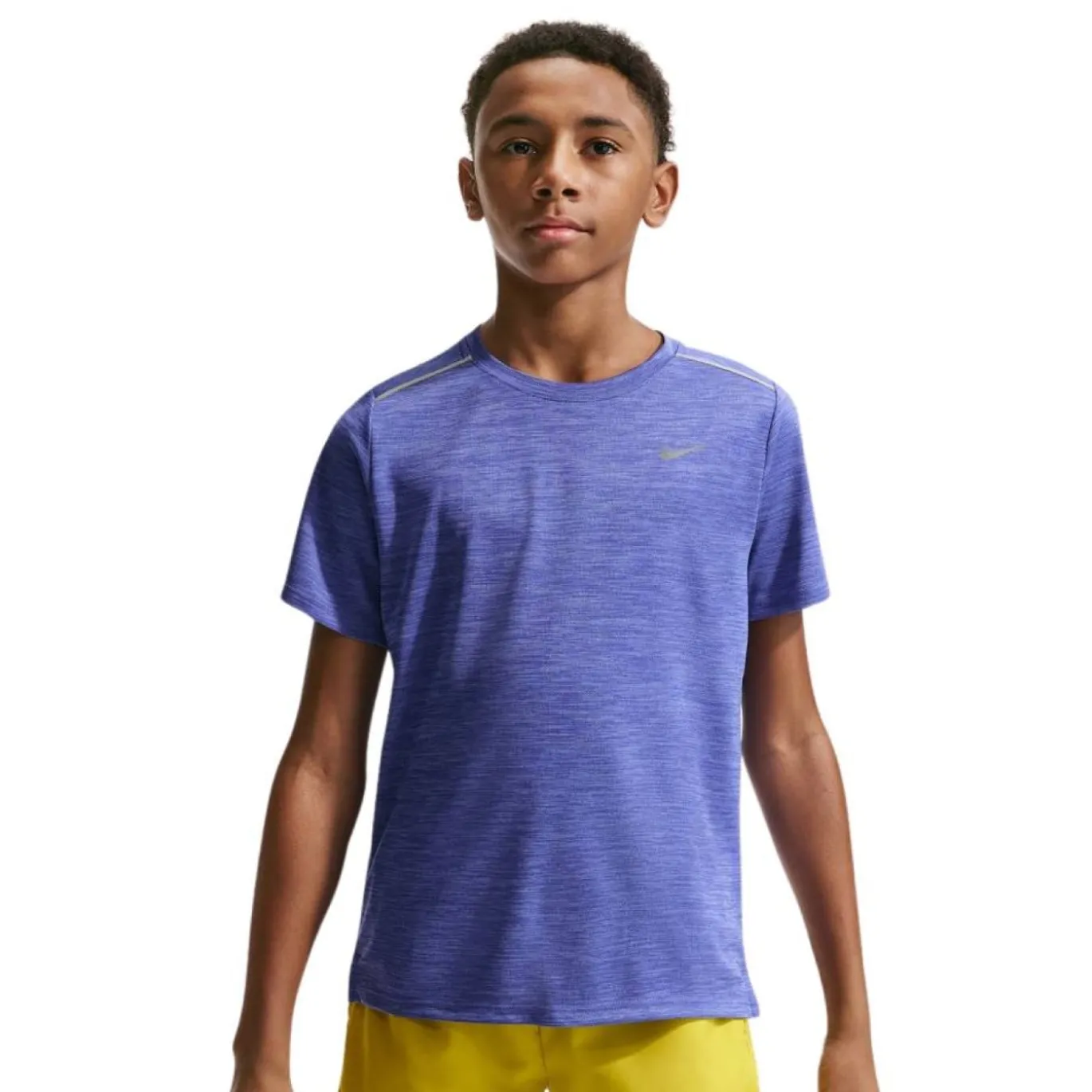 Nike Miler Trainingsshirt Kids Paars Zilver