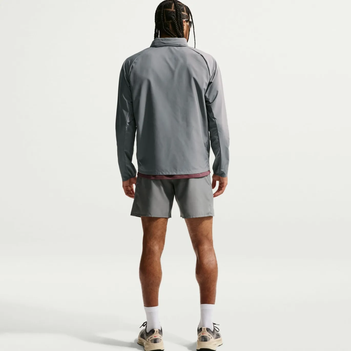 Nike Miler UV Repel Stride Trainingsjack Donkergrijs Zilver