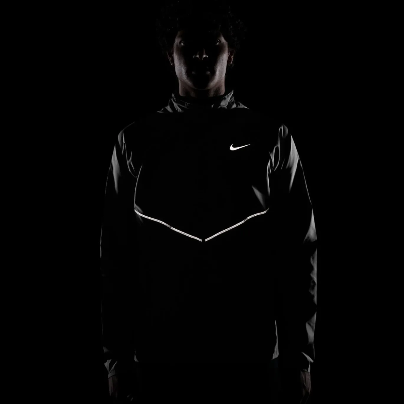 Nike Miler UV Repel Stride Trainingsjack Zwart Zilver