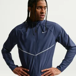 Nike Miler UV Repel Stride Trainingsjack Donkerblauw Zilver
