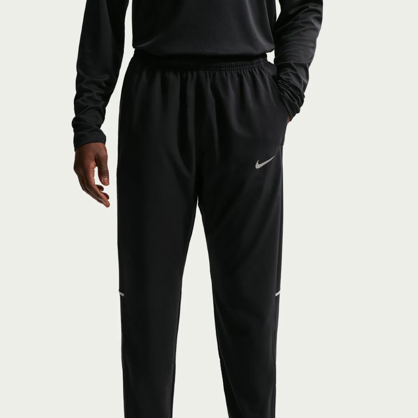 Nike Miler UV Repel Stride Trainingspak Zwart Zilver