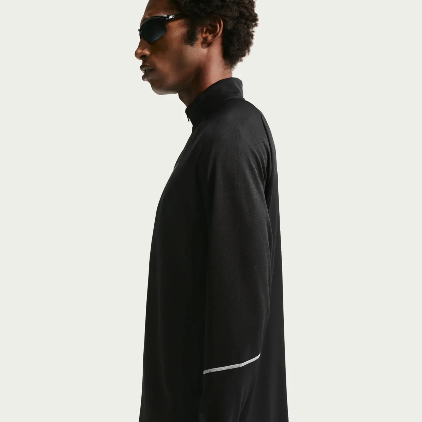 Nike Miler UV Trainingstrui 1/4-Zip Zwart Zilver