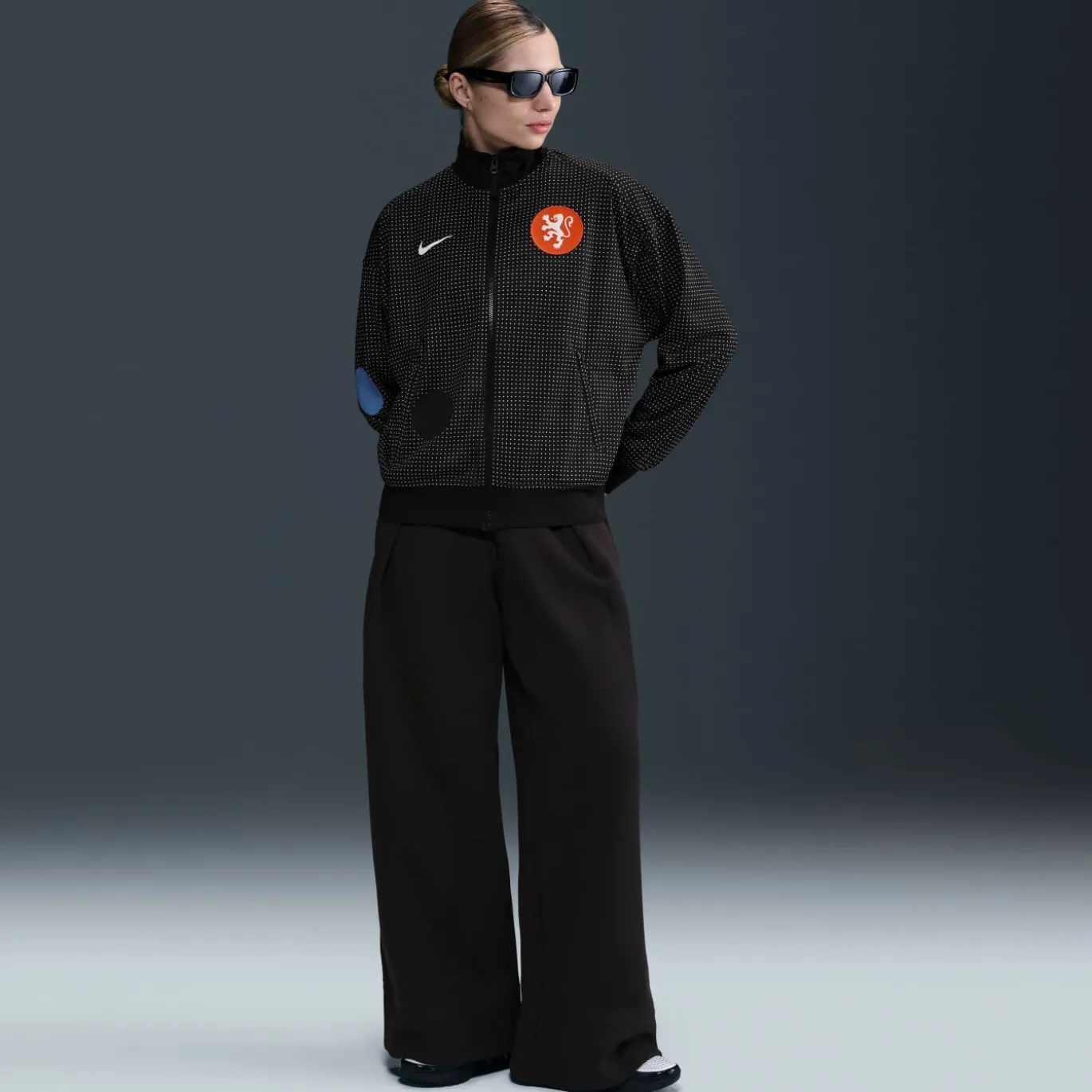 Nike Nederland Anthem Trainingsjack OranjeLeeuwinnen 2025-2027 Dames Zwart Wit