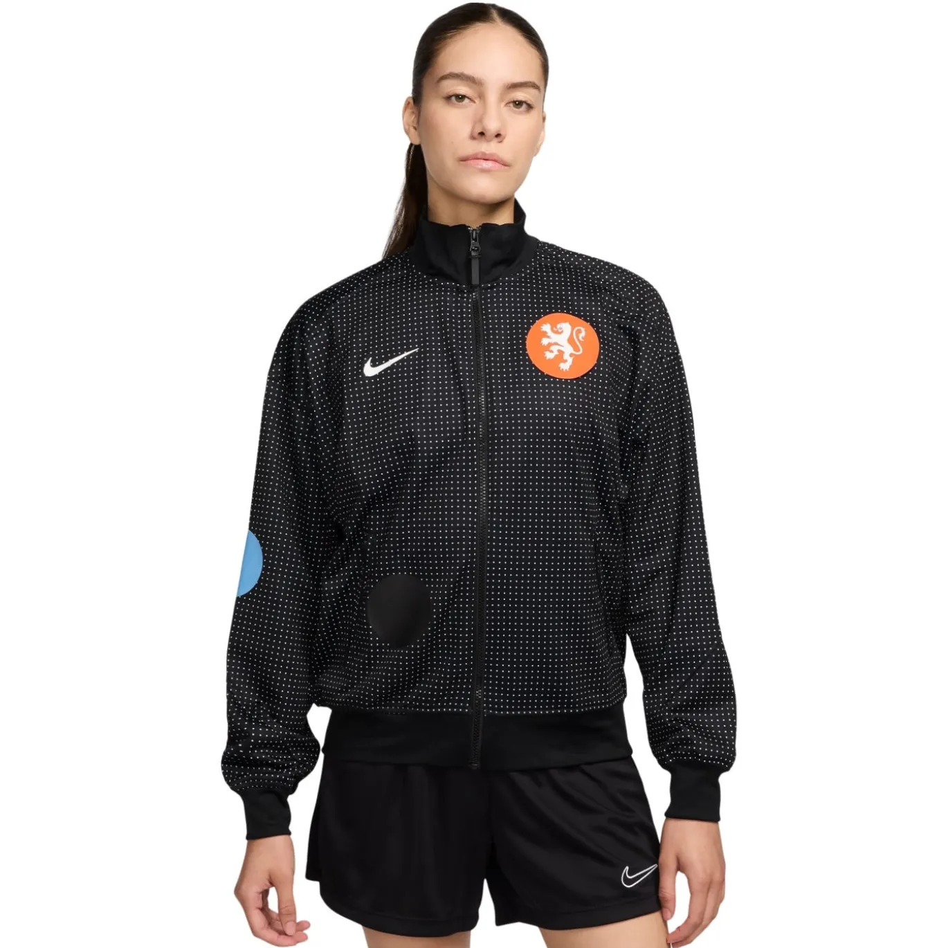 Nike Nederland Anthem Trainingsjack OranjeLeeuwinnen 2025-2027 Dames Zwart Wit