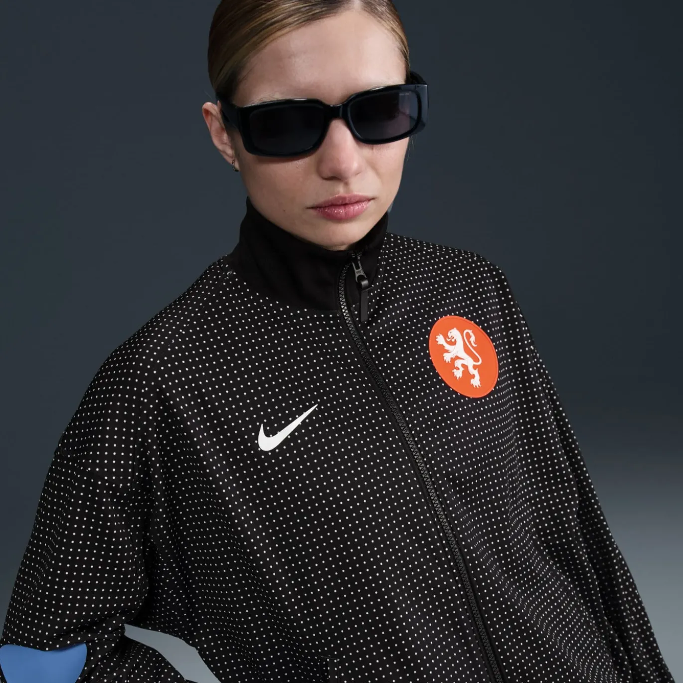 Nike Nederland Anthem Trainingsjack OranjeLeeuwinnen 2025-2027 Dames Zwart Wit