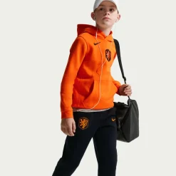 Nike Nederland Club Fleece Joggingbroek 2026-2028 Kids Zwart Oranje