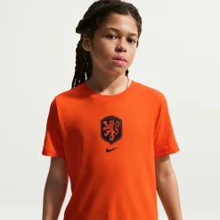 Nike Nederland Crest T-Shirt 2026-2028 Kids Oranje Zwart