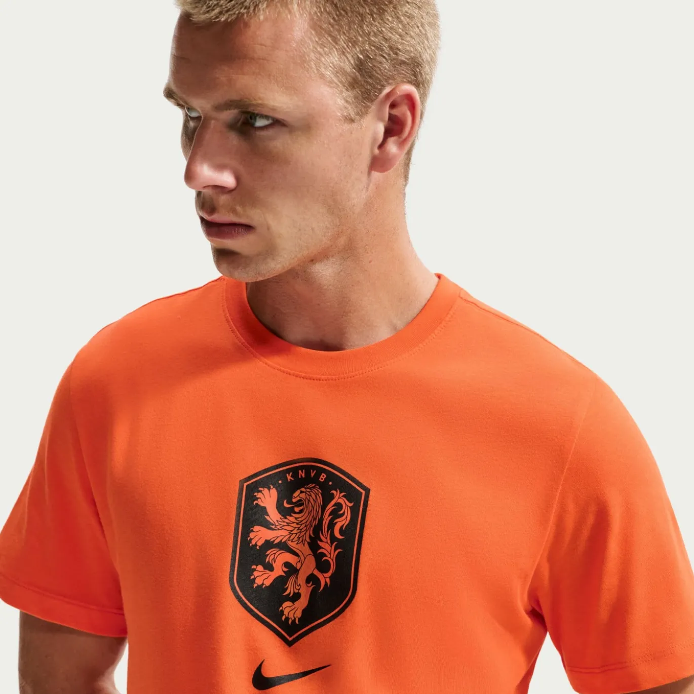 Nike Nederland Crest T-Shirt 2026-2028 Oranje Zwart