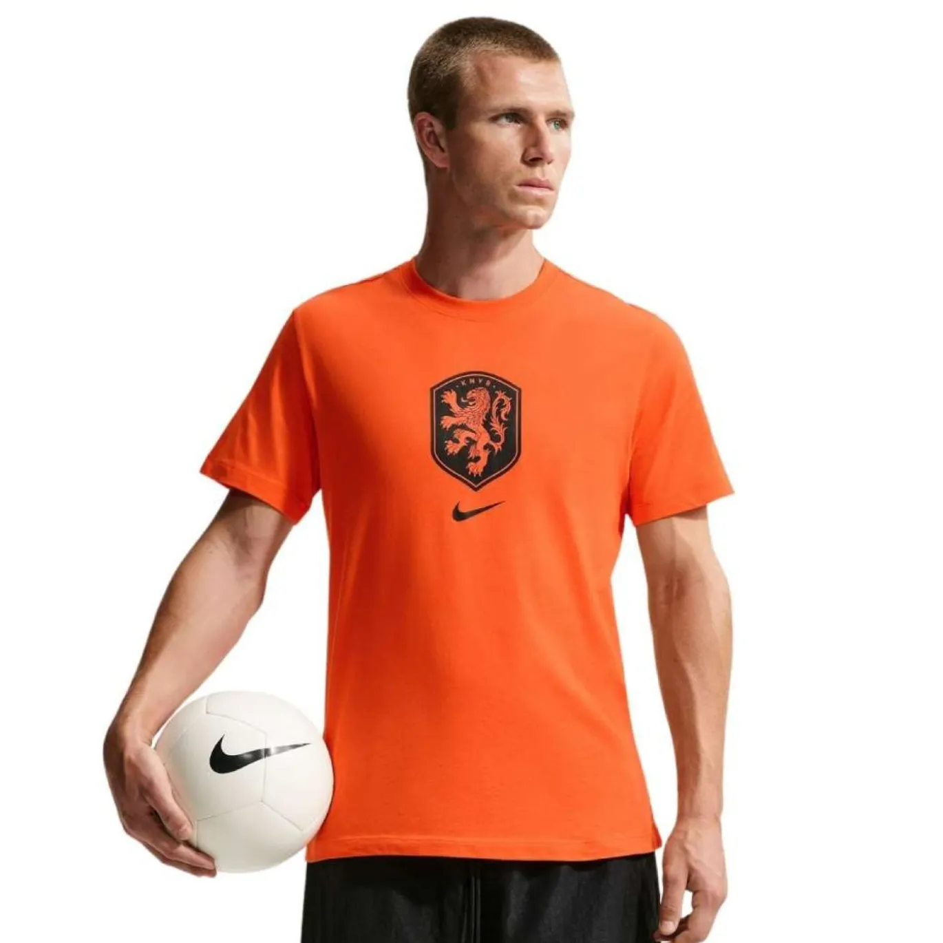 Nike Nederland Crest T-Shirt 2026-2028 Oranje Zwart