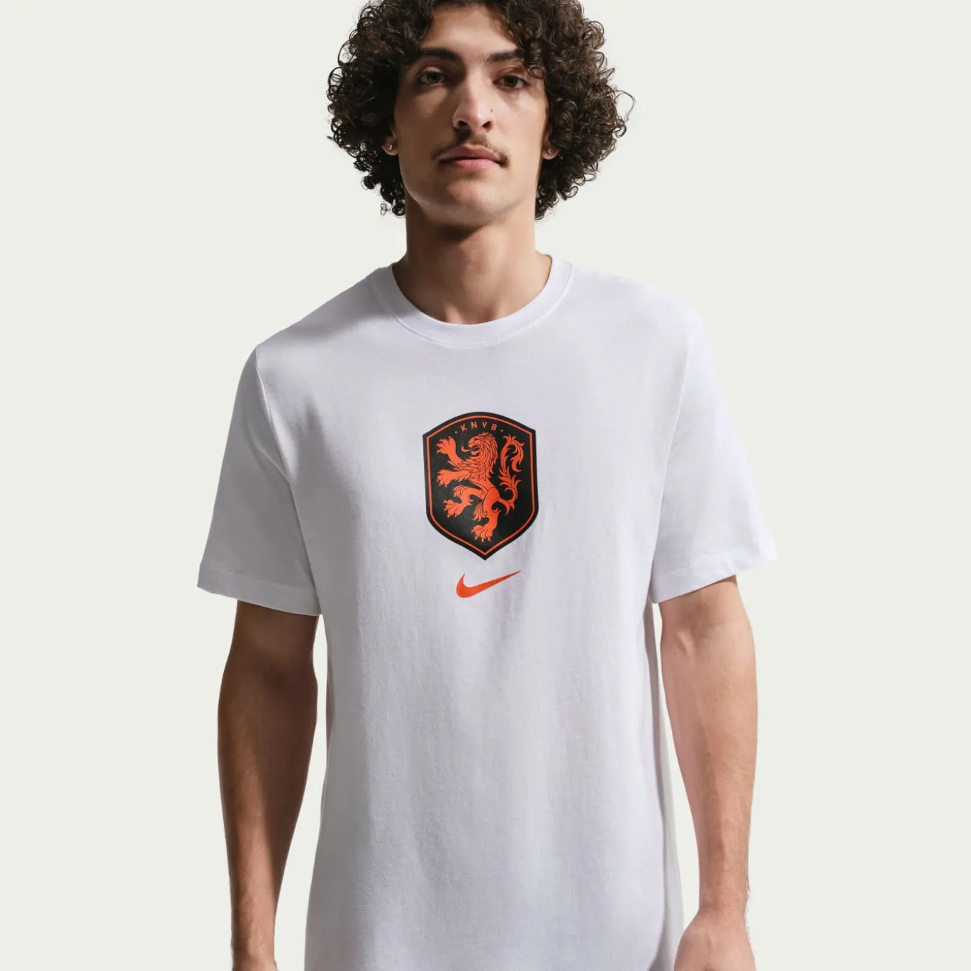 Nike Nederland Crest T-Shirt 2026-2028 Wit Oranje Zwart