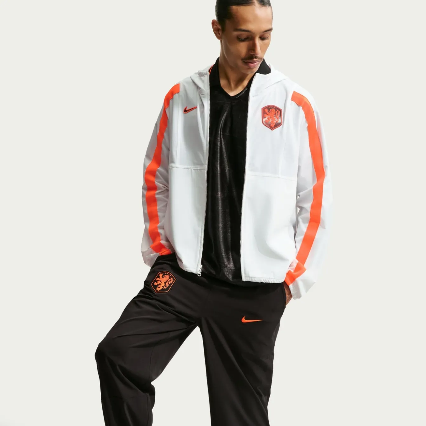 Nike Nederland Energy Trainingsjack 2026-2028 Wit Oranje Zwart