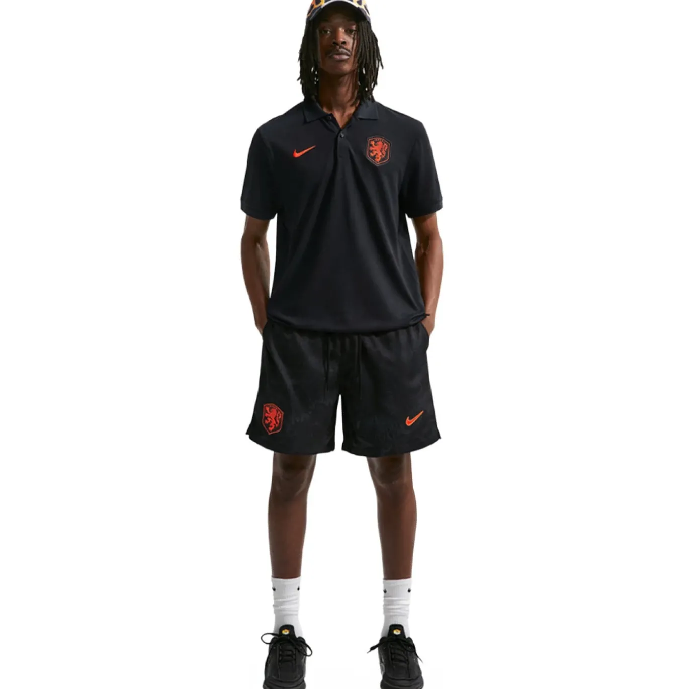Nike Nederland Polo Zomerset 2026-2028 Zwart Oranje