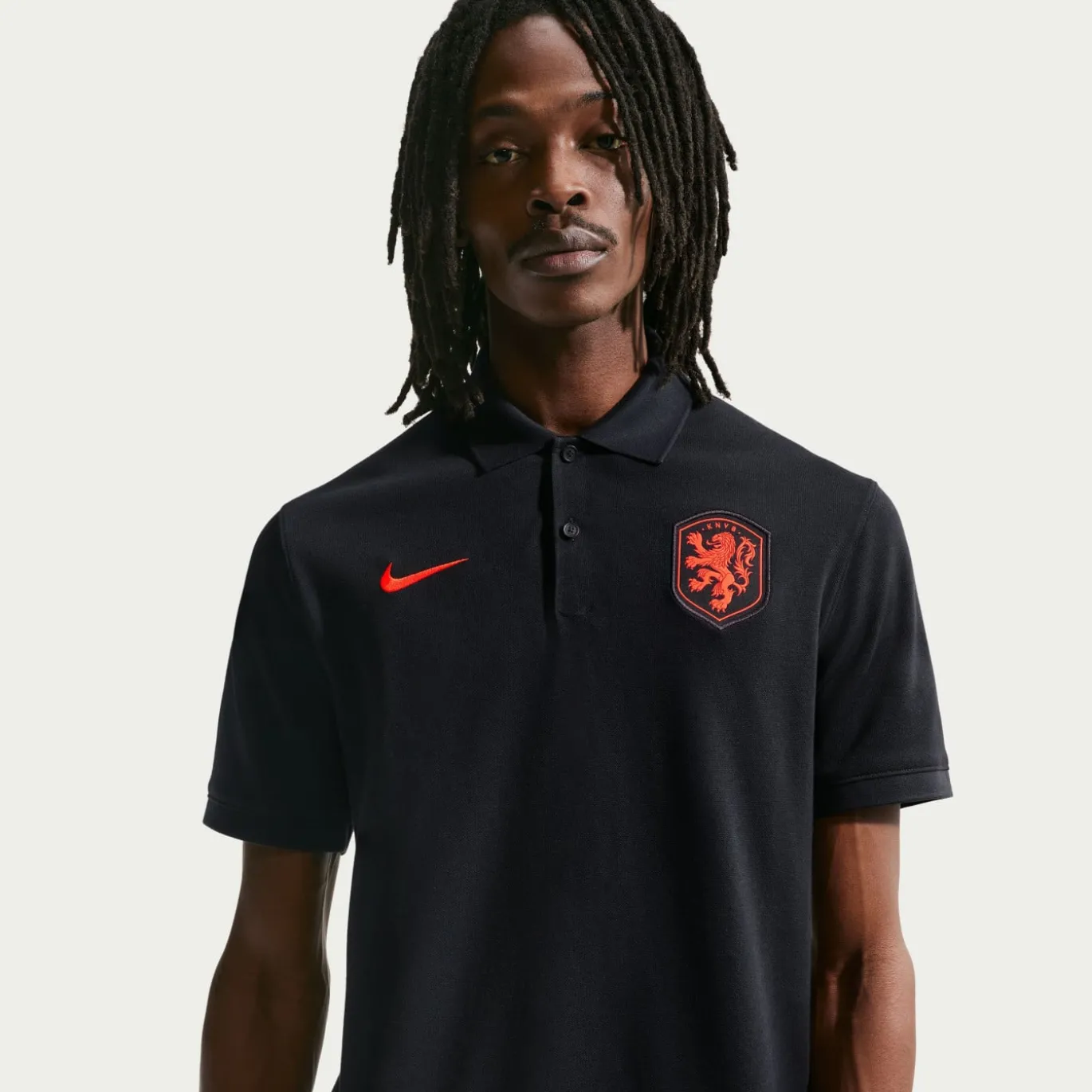 Nike Nederland Polo Zomerset 2026-2028 Zwart Oranje