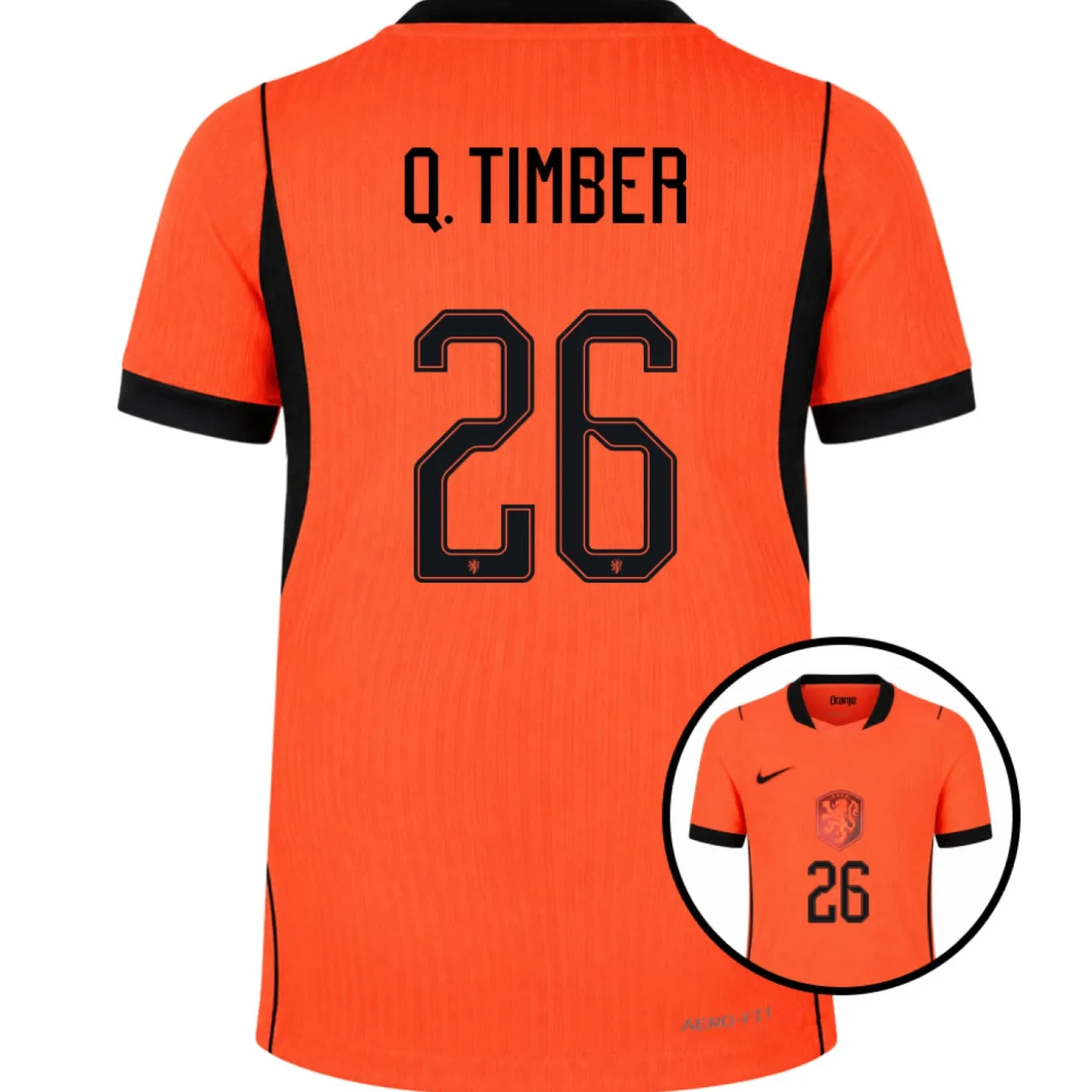 Nike Nederland Q. Timber 26 Thuisshirt Authentic 2026-2028 Kids