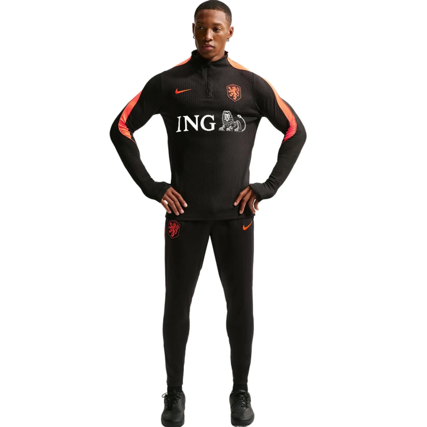 Nike Nederland Strike Elite Trainingstrui 1/4-Zip 2026-2028 Zwart Oranje