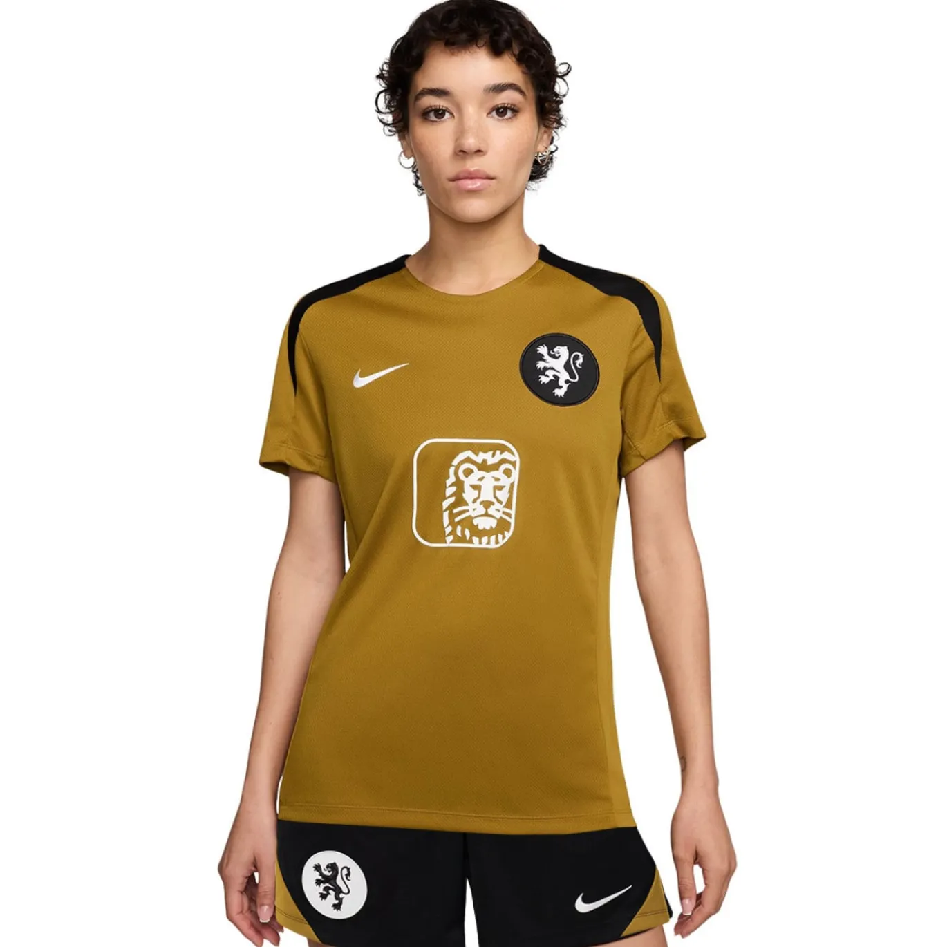 Nike Nederland Strike Trainingsset OranjeLeeuwinnen 2025-2027 Dames Brons Zwart Wit