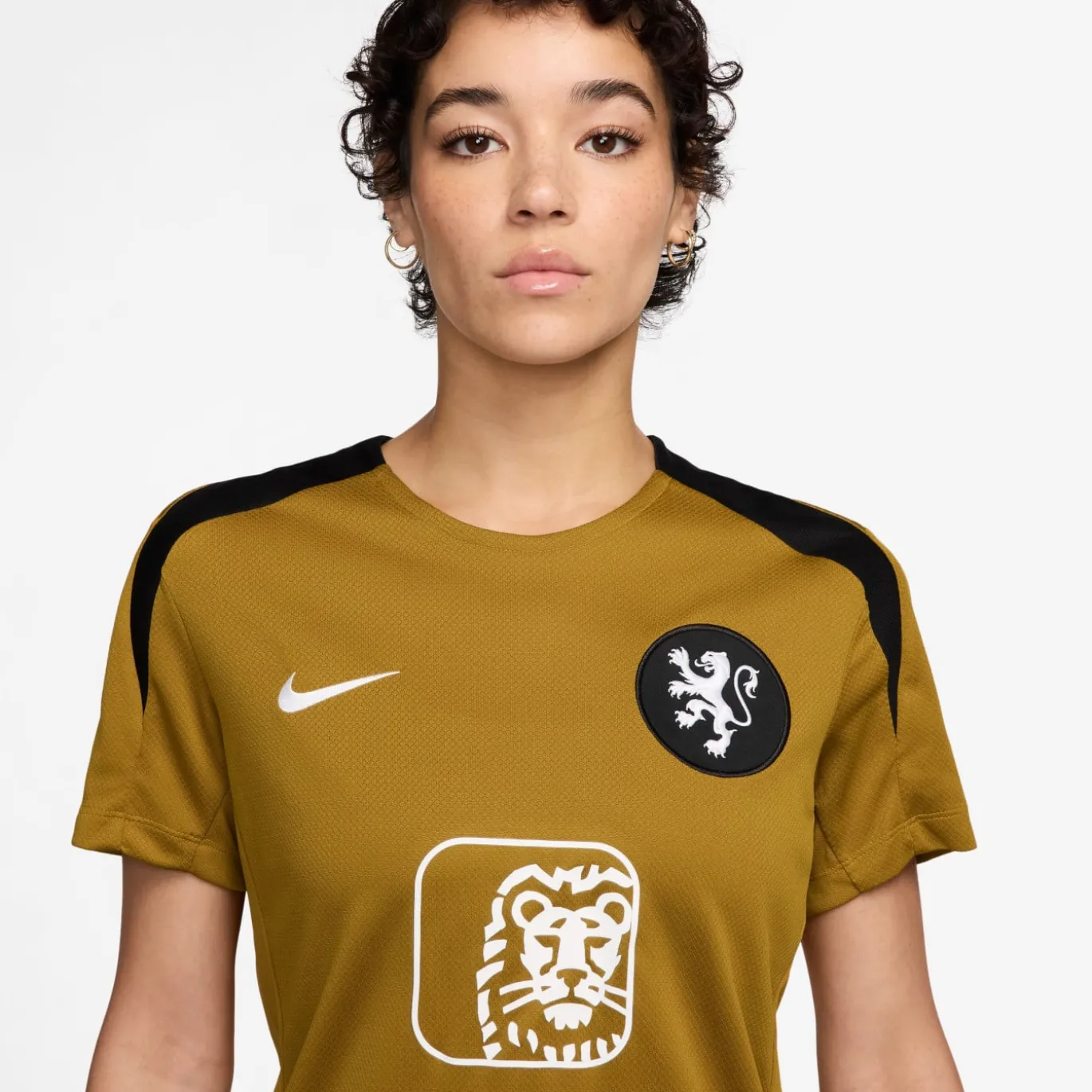 Nike Nederland Strike Trainingsset OranjeLeeuwinnen 2025-2027 Dames Brons Zwart Wit